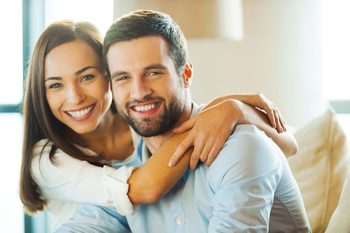 couple smiling